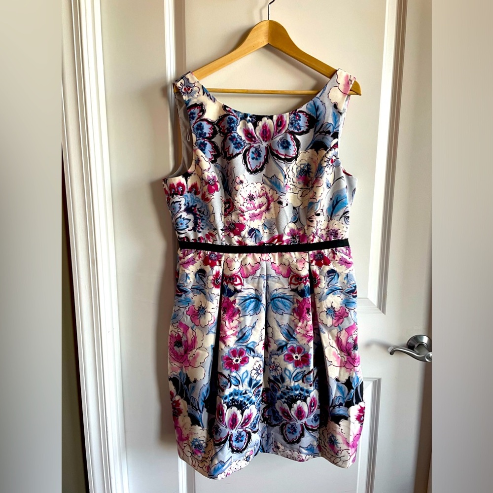 Adrianna Papell watercolor dress